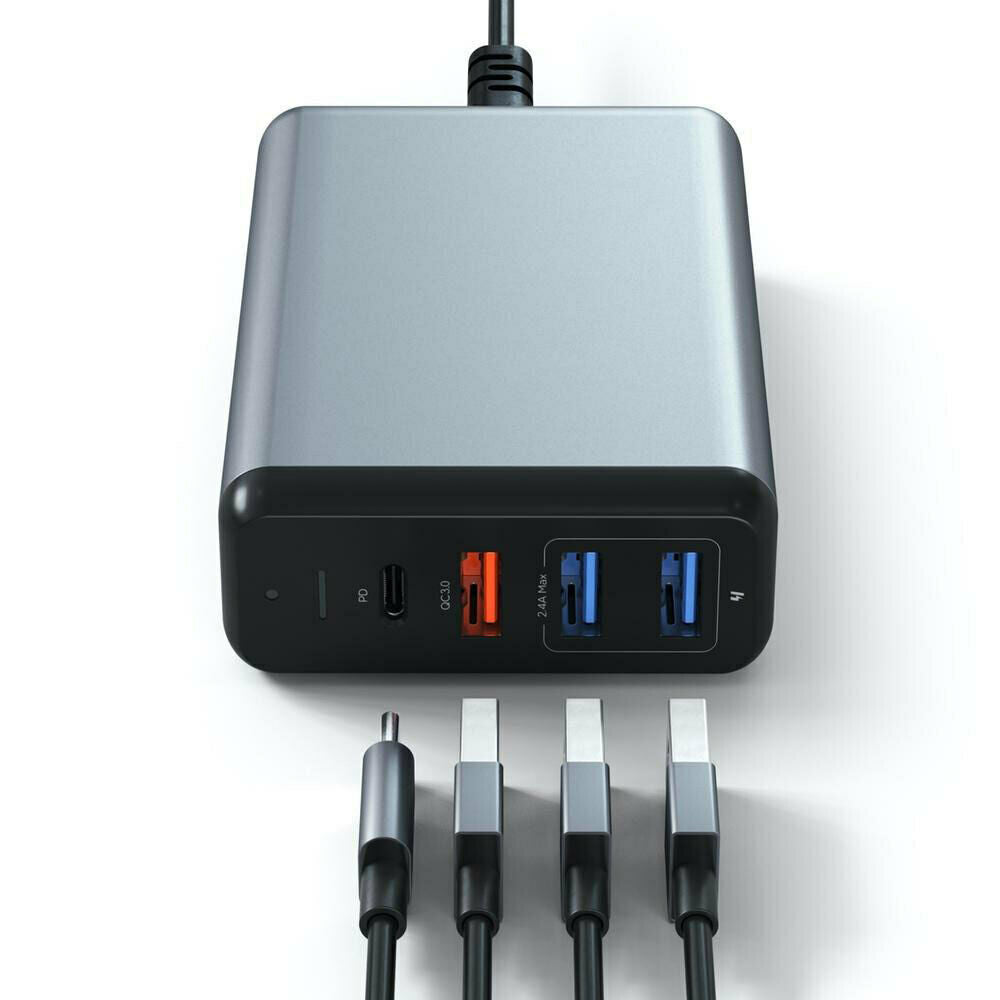 Satechi USB-A/USB-C Wall 75W MultiPort Travel Charger Station for Smartphones