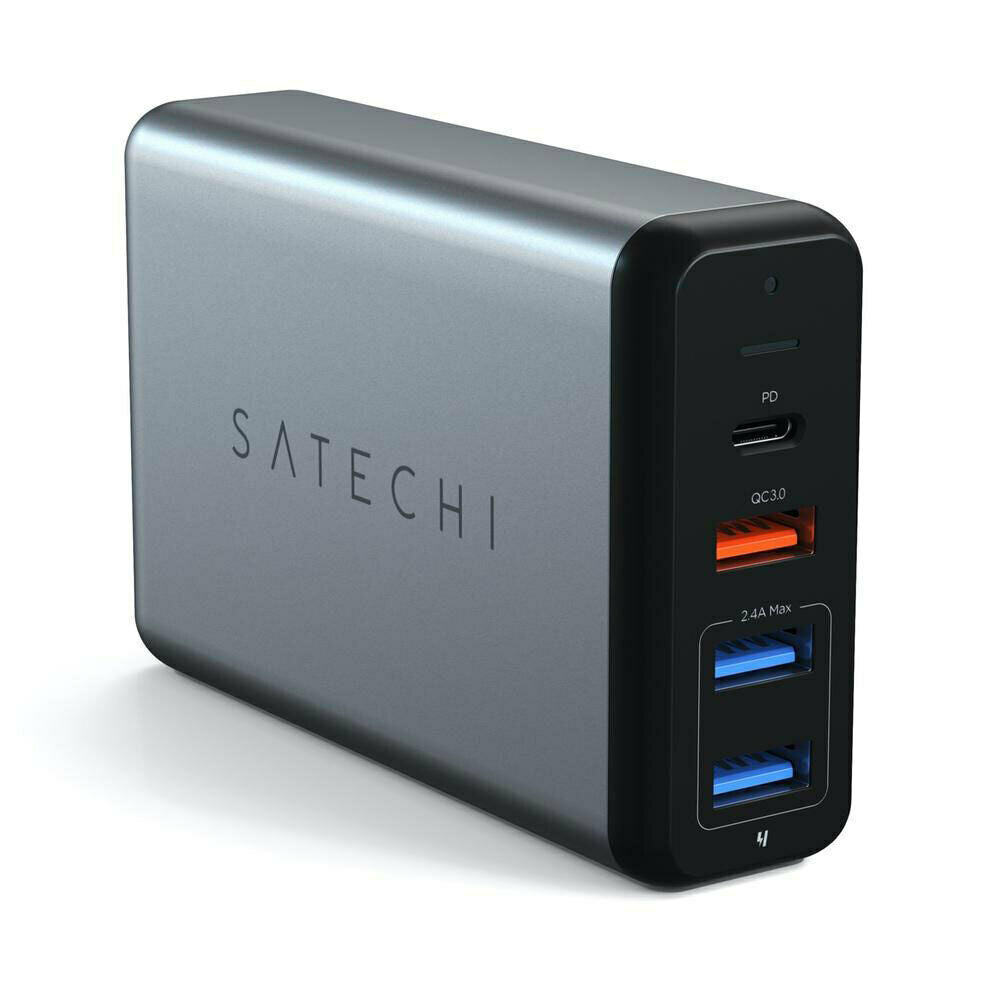 Satechi USB-A/USB-C Wall 75W MultiPort Travel Charger Station for Smartphones