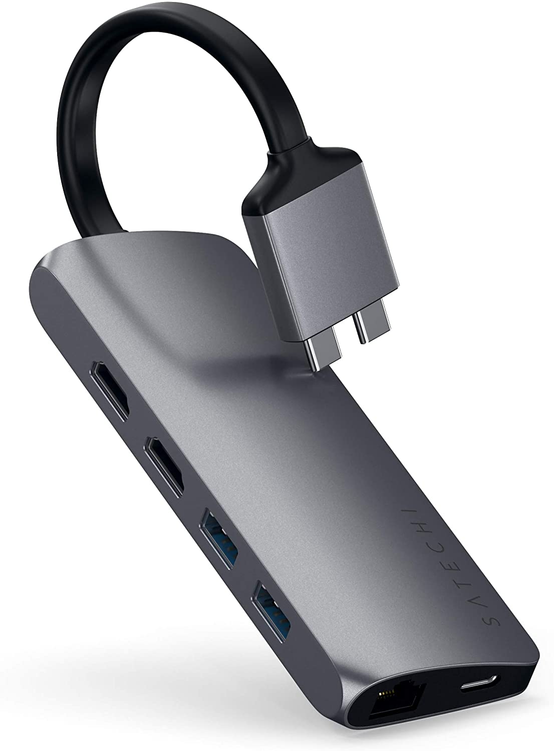 Satechi USB-C Dual Multimedia Adapter with Dual 4K HDMI (Space Grey)